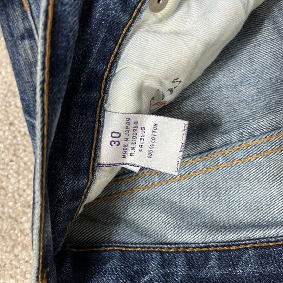 PRPS Made in Japan Distressed Medium Wash Patch Jeans Blue Size 30x31 - Picture 8 of 8